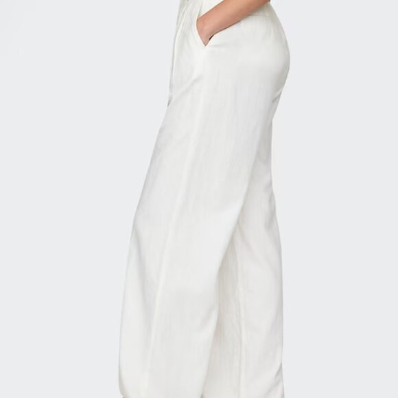 365 High Rise Linen-Blend Trousers | New Off White | Size 4 | NWT | GAP - Picture 4 of 6